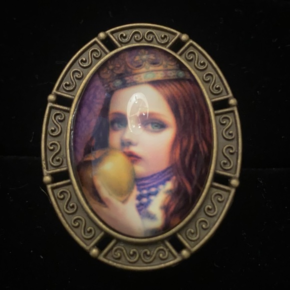 brass tone adjustable shabby victorian Alice rings U PICK - Picture 7 of 17